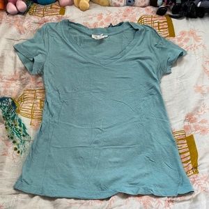 Blue Green V-Neck Tee